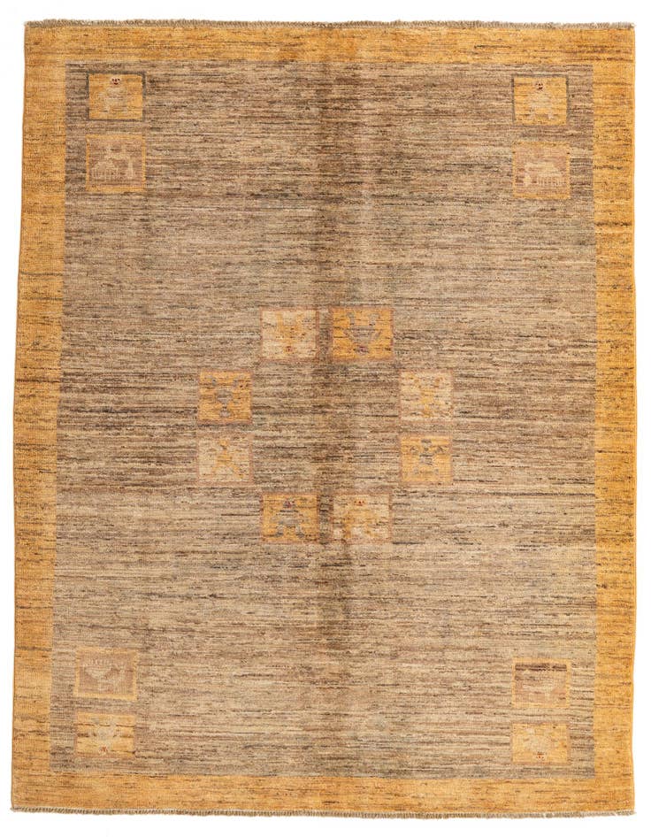 Detail image of 5' x 6' 7 Hand Knotted Modern Ziegler Rug