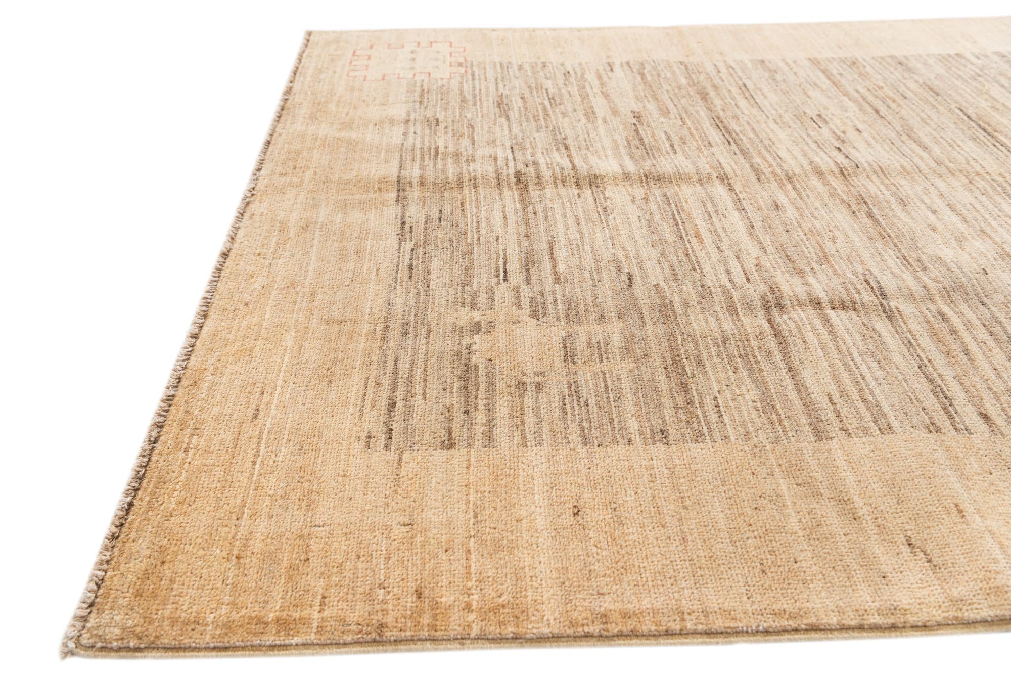 3' 9 x 6' 1 Hand Knotted Modern Ziegler Rug