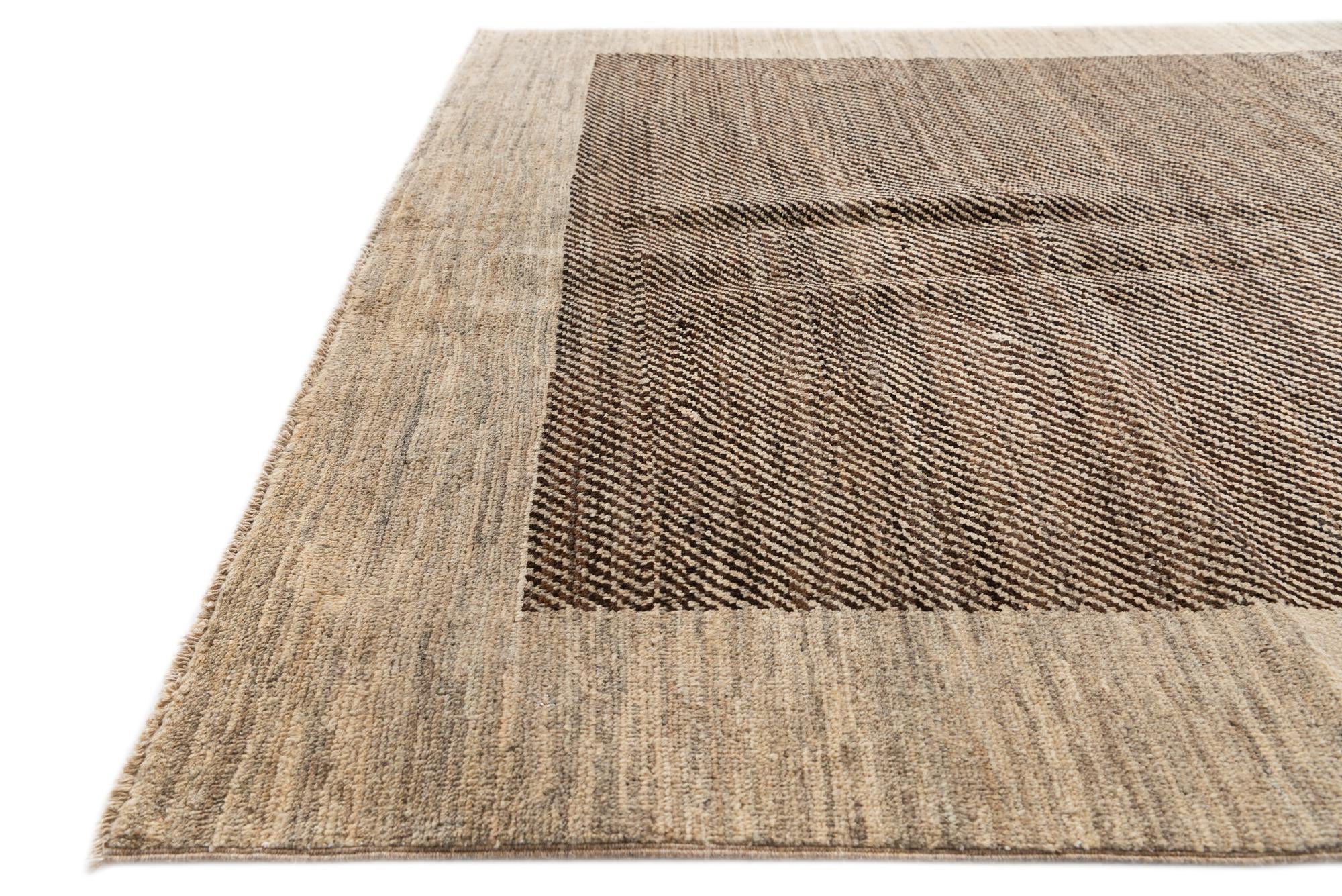 4' 7 x 6' 3 Hand Knotted Modern Ziegler Rug