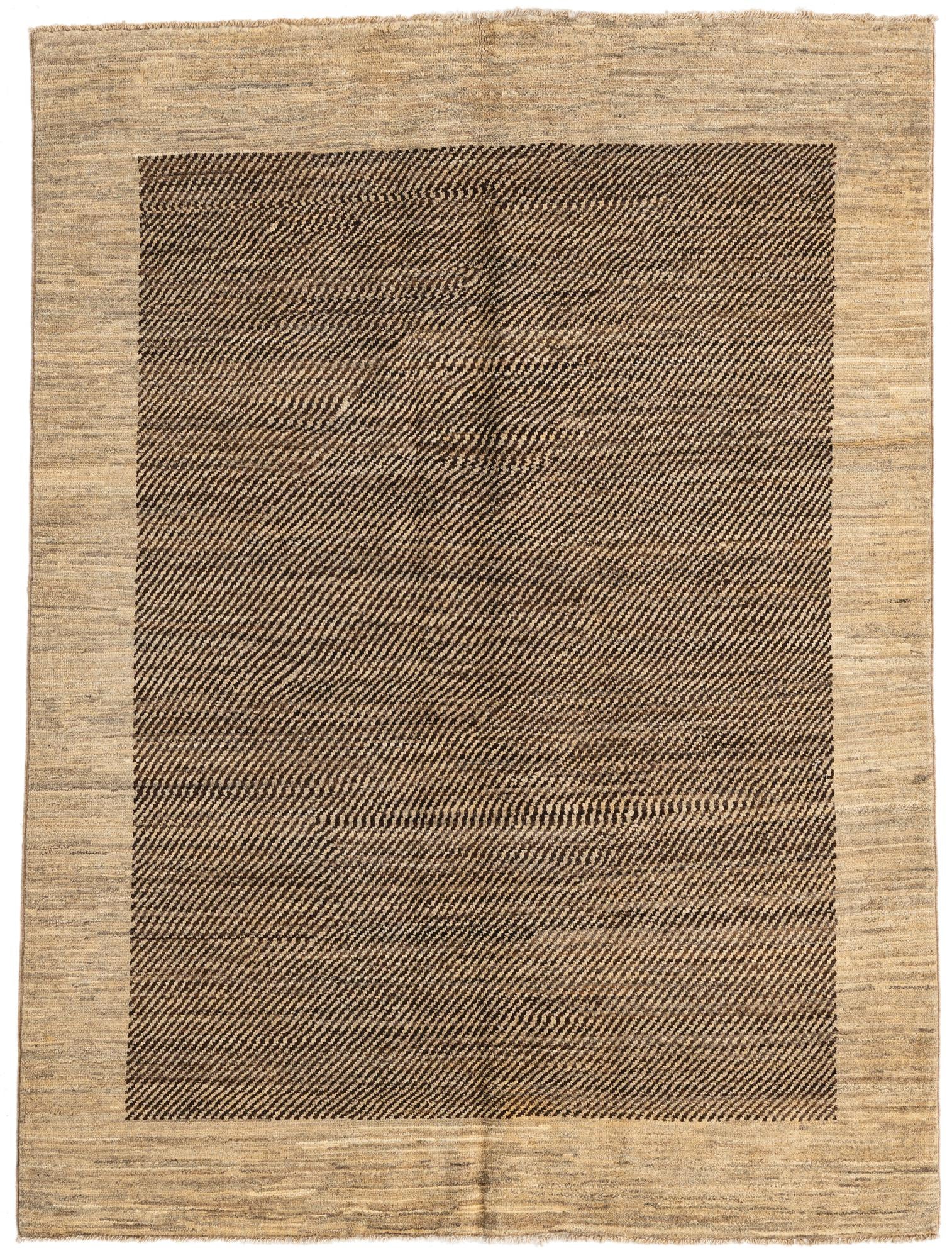 4' 7 x 6' 3 Hand Knotted Modern Ziegler Rug