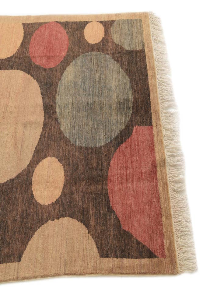 Detail image of 4' x 6'  Hand Knotted Modern Ziegler Rug