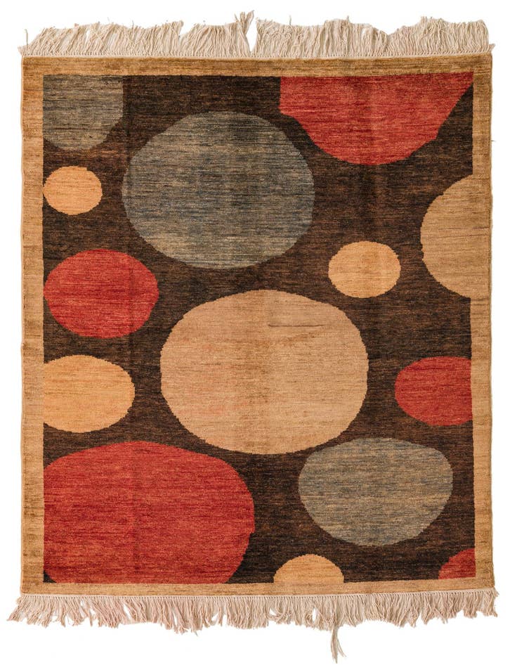 Detail image of 4' x 6' Hand Knotted Modern Ziegler Rug