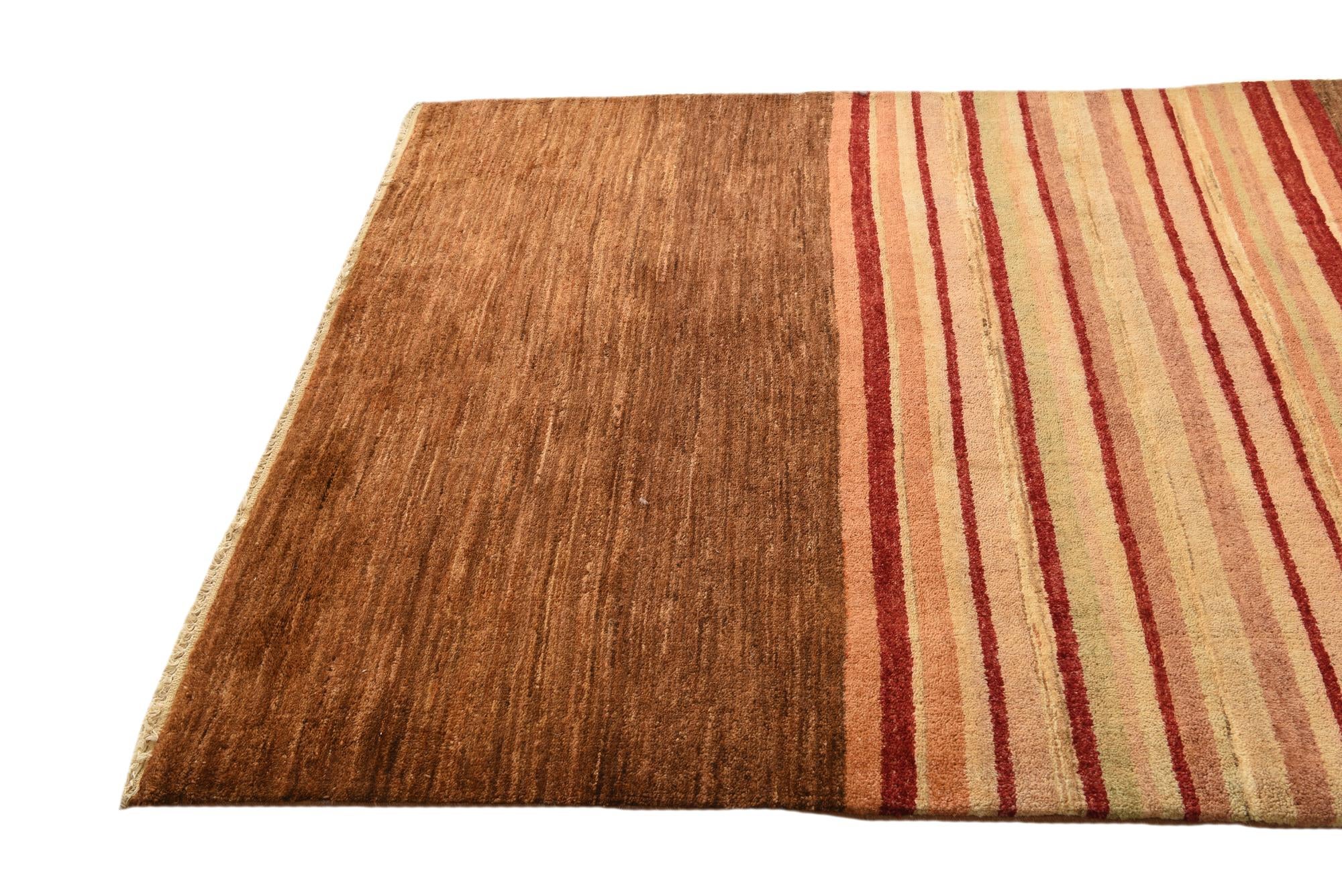 4' 3 x 6' 1 Hand Knotted Modern Ziegler Wool Rug