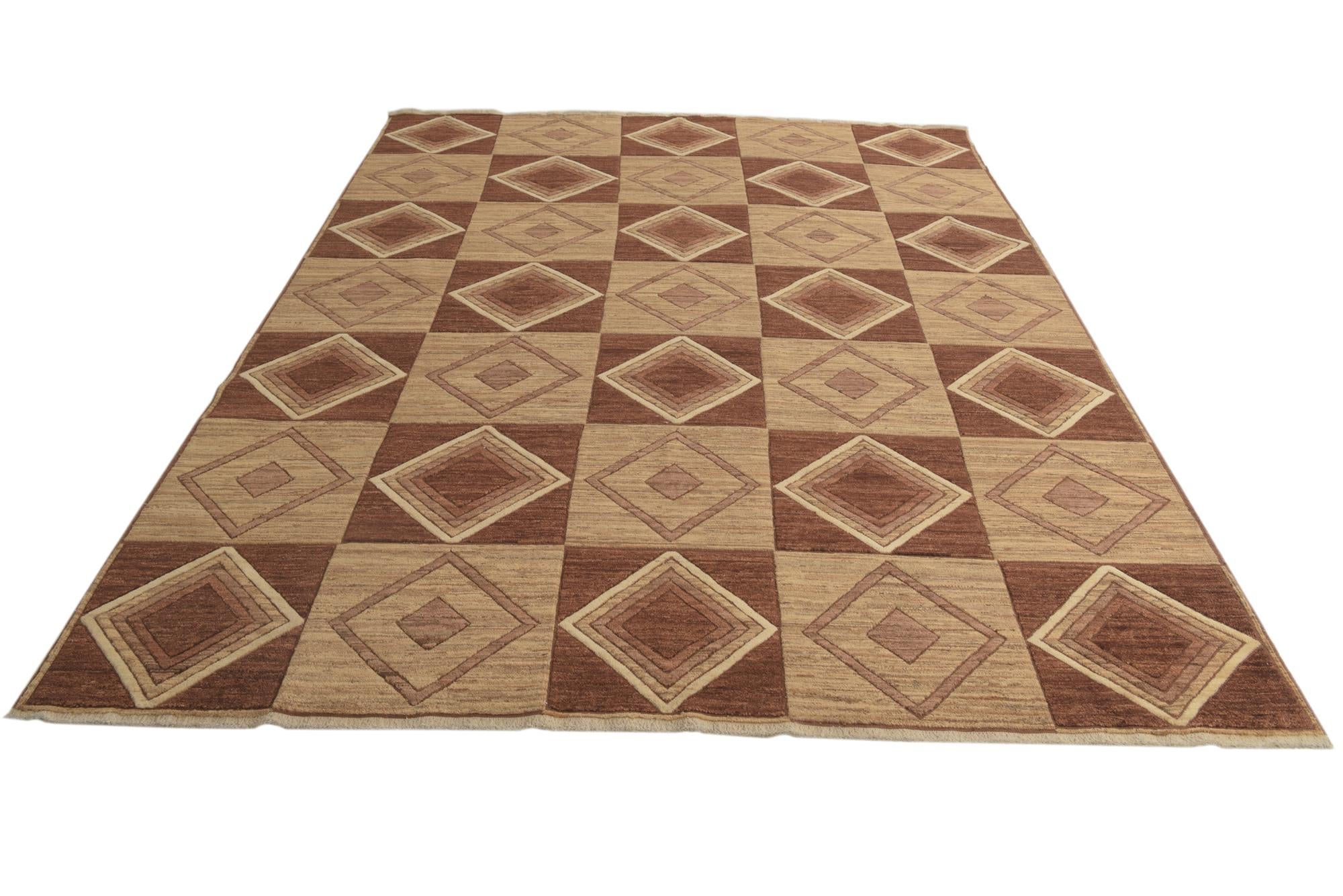 8' 7 x 10' 10 Hand Knotted Modern Ziegler Oriental Rug