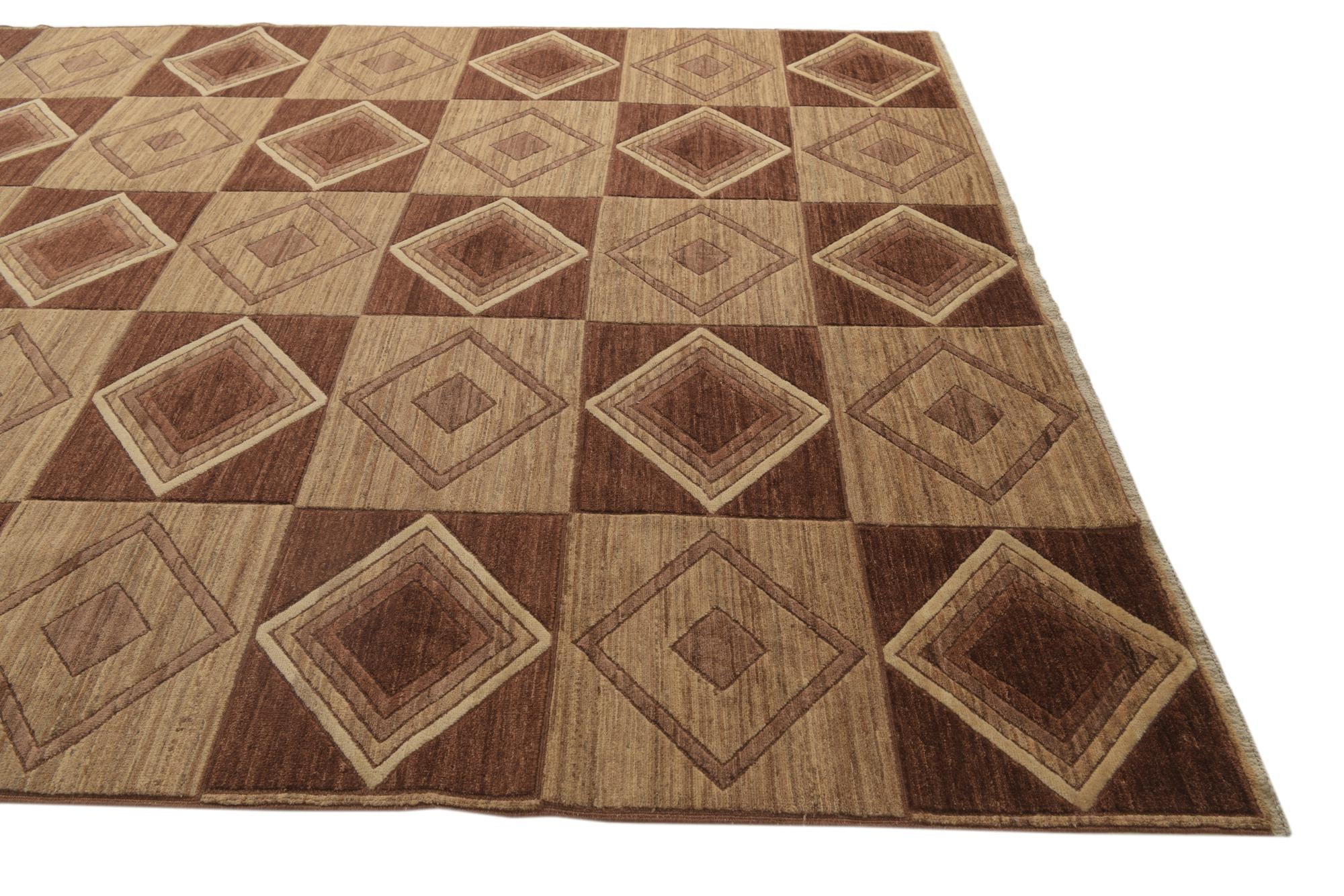 8' 7 x 10' 10 Hand Knotted Modern Ziegler Oriental Rug
