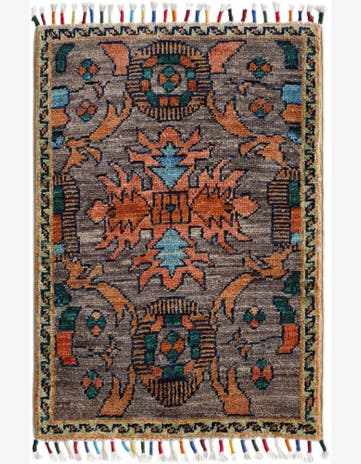 1' 4 x 2' 2 Hand Knotted Modern Ziegler Rug