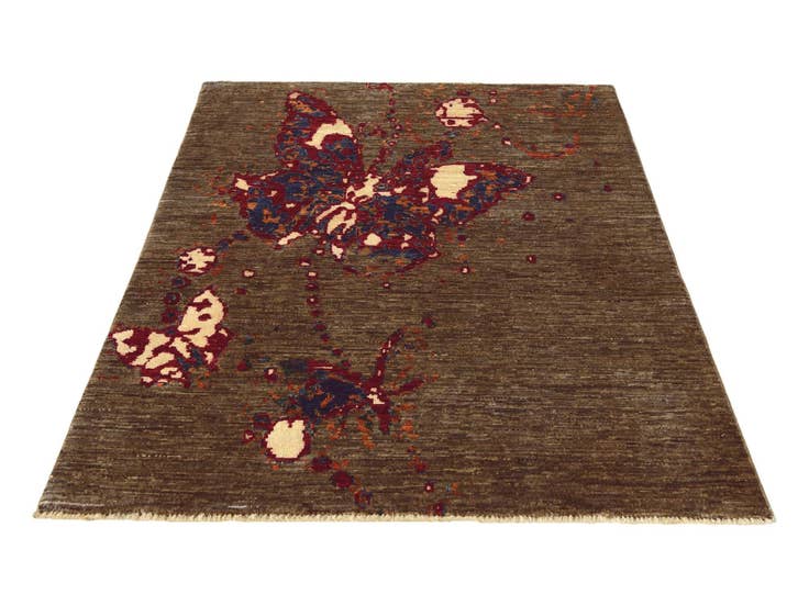 Detail image of 3' 2 x 4' 9 Hand Knotted Modern Ziegler Rug