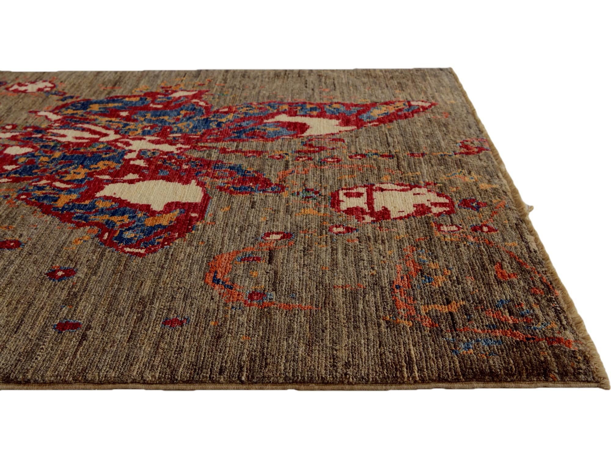 3' 2 x 4' 9 Hand Knotted Modern Ziegler Rug