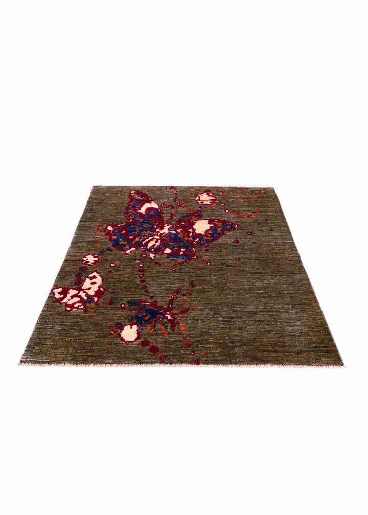 3' 2 x 4' 9 Hand Knotted Modern Ziegler Rug