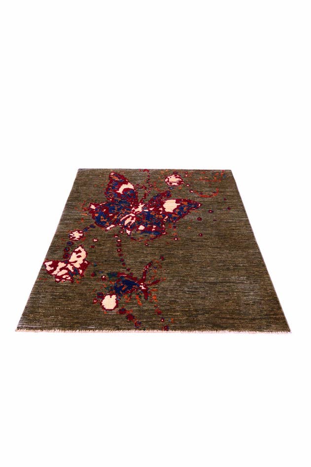 Detail image of 3' 2 x 4' 9 Hand Knotted Modern Ziegler Rug