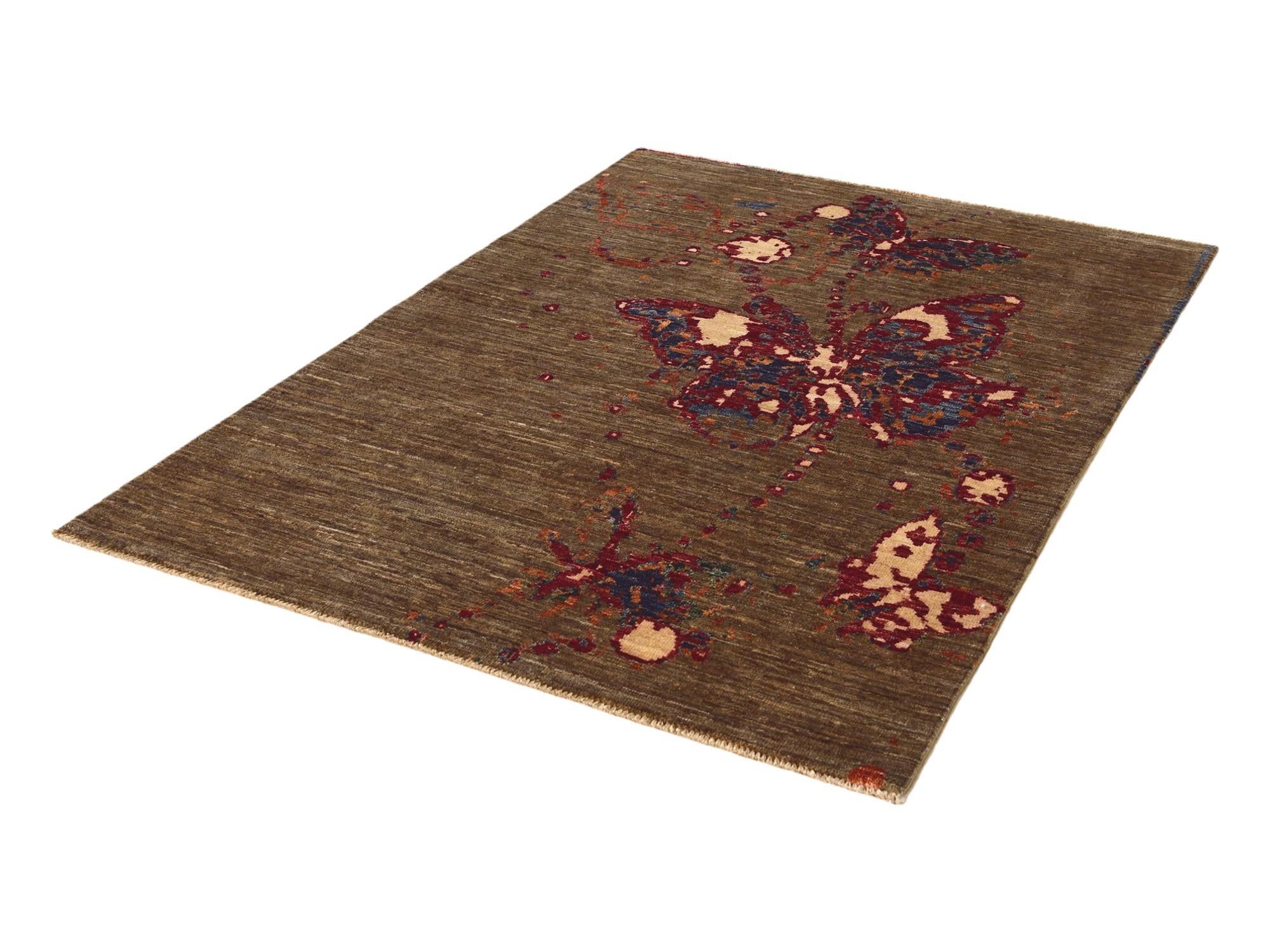 3' 4 x 5' Hand Knotted Modern Ziegler Rug