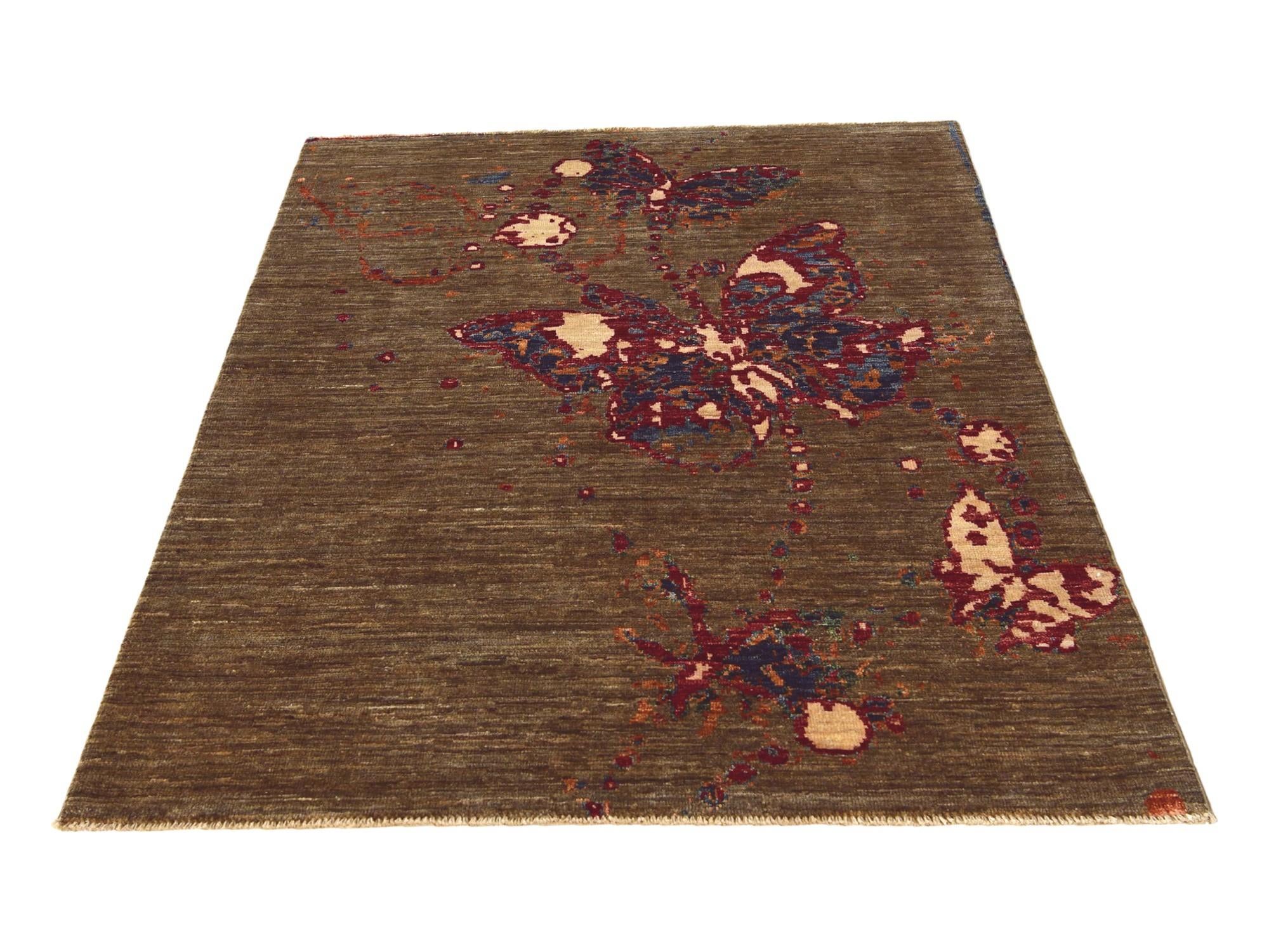 3' 4 x 5' Hand Knotted Modern Ziegler Rug