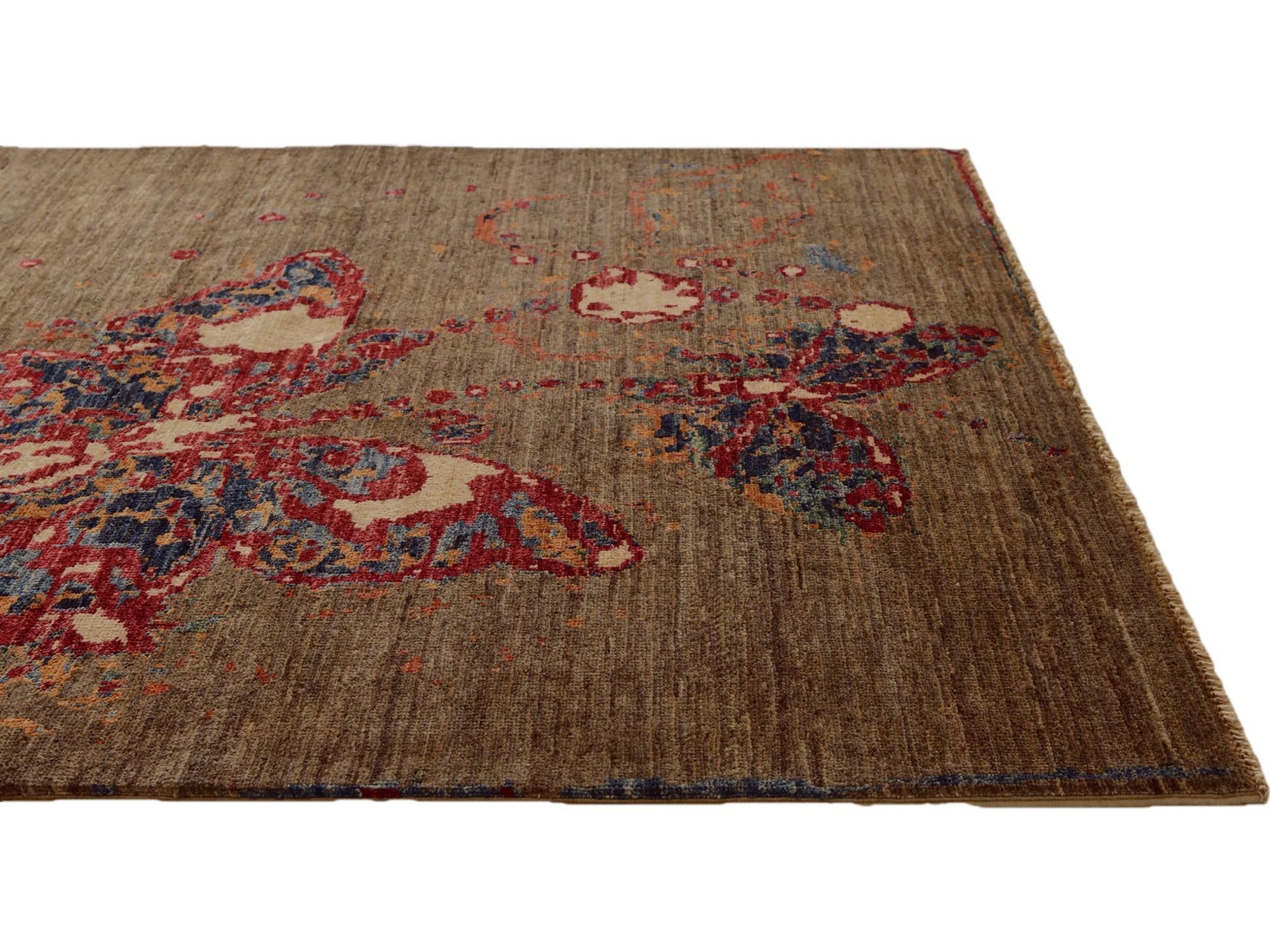 3' 4 x 5' Hand Knotted Modern Ziegler Rug