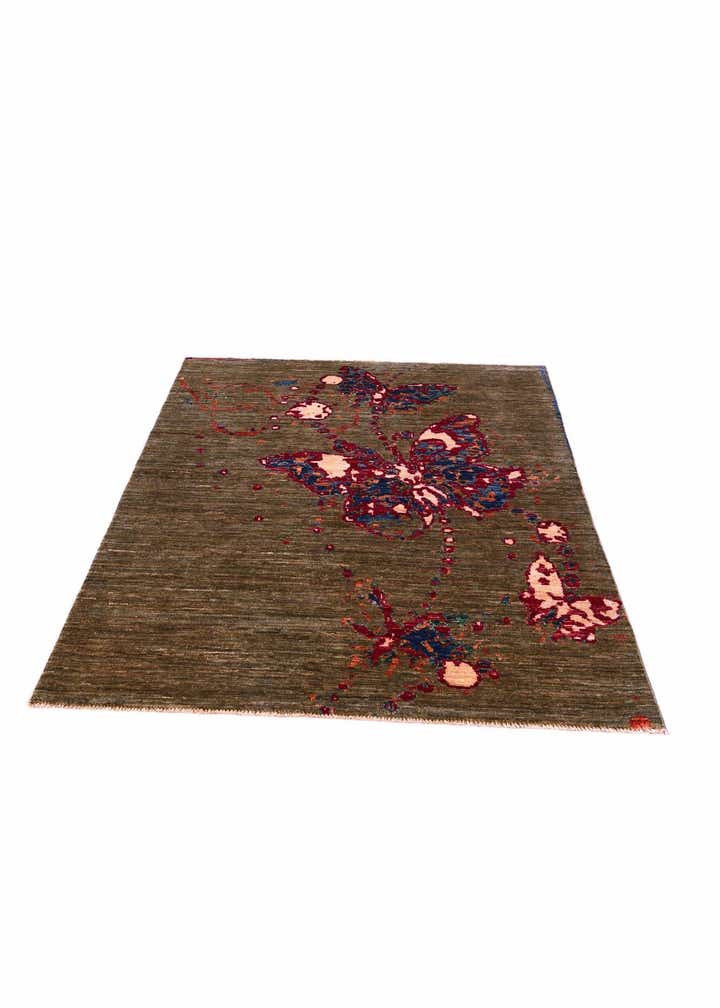 3' 4 x 5' Hand Knotted Modern Ziegler Rug