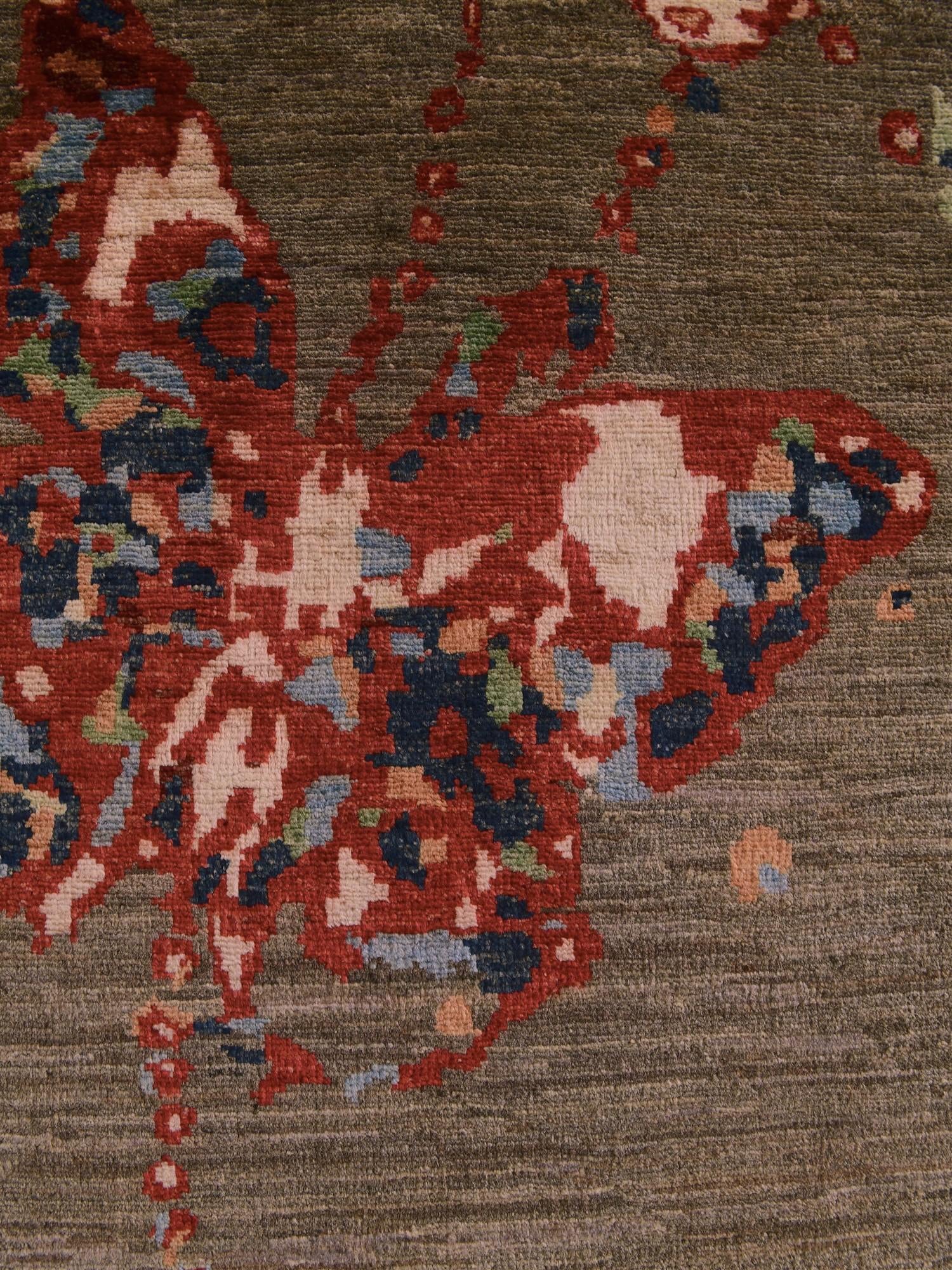 2' 8 x 4' 1 Hand Knotted Modern Ziegler Rug