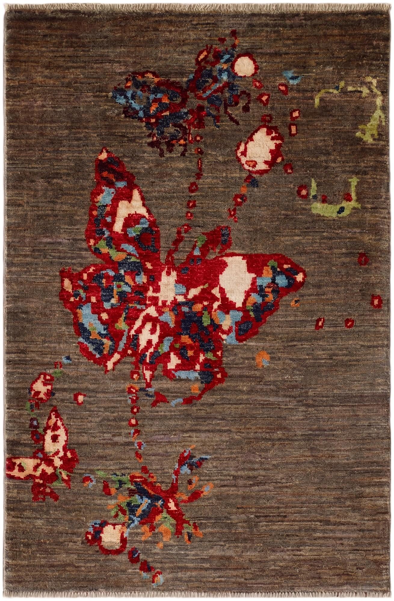2' 8 x 4' 1 Hand Knotted Modern Ziegler Rug