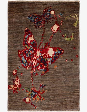 2' 8 x 4' 1 Hand Knotted Modern Ziegler Rug