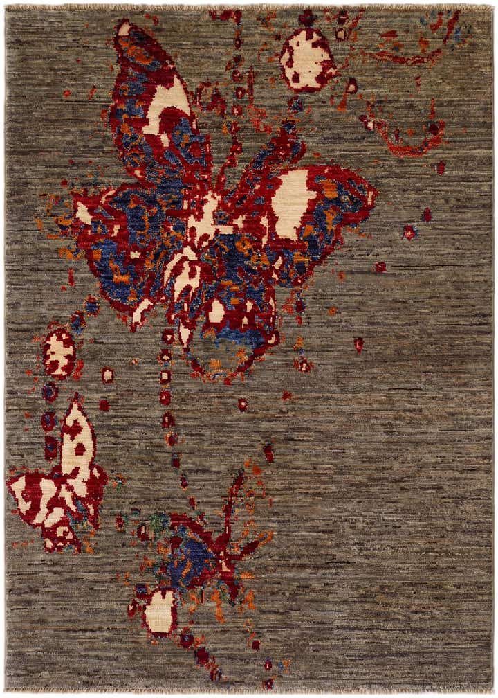 3' 2 x 4' 6 Hand Knotted Modern Ziegler Rug