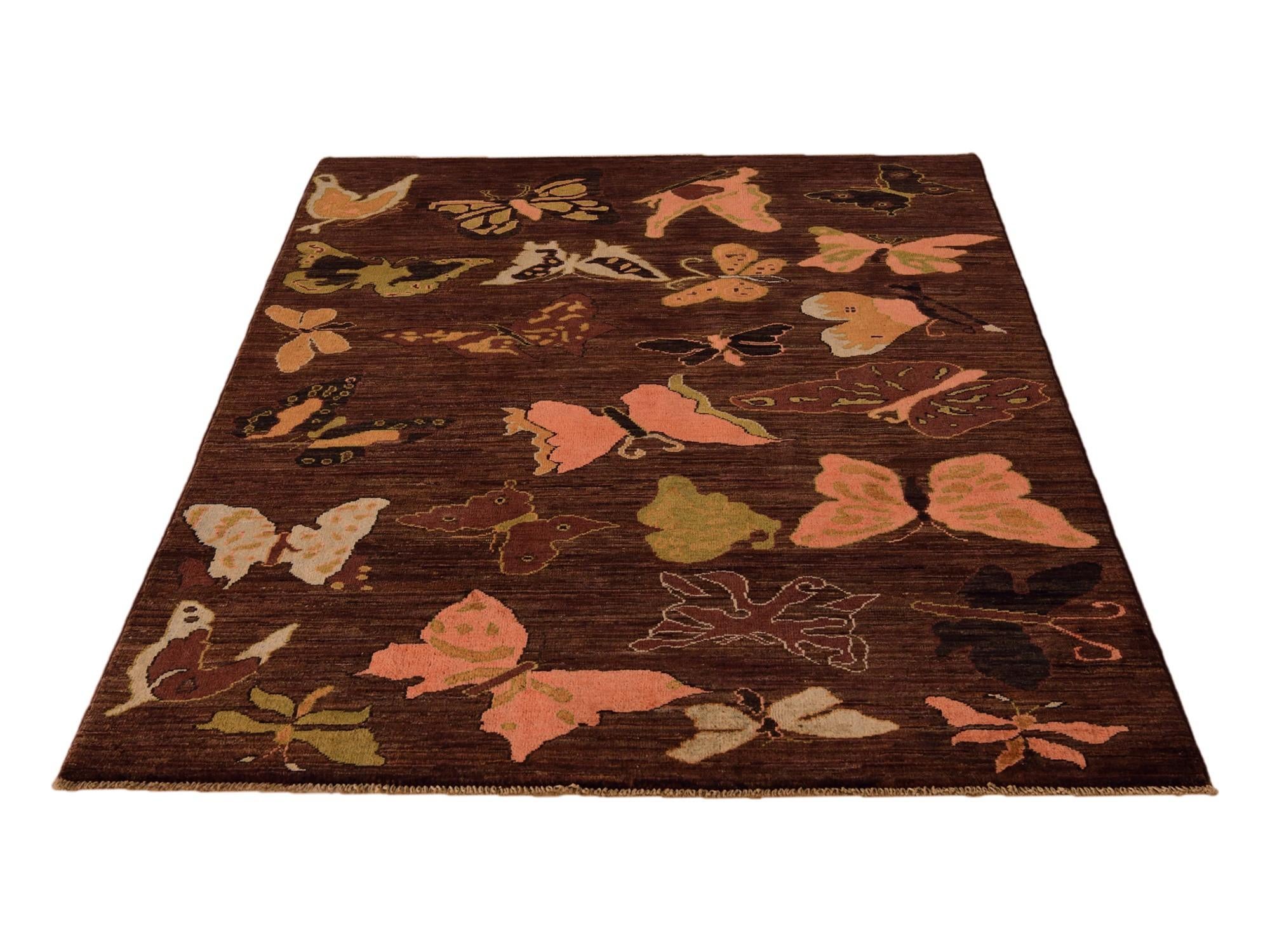 4' 1 x 5' 10 Hand Knotted Modern Ziegler Rug