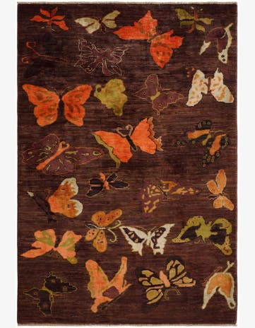 4' 1 x 5' 10 Hand Knotted Modern Ziegler Rug