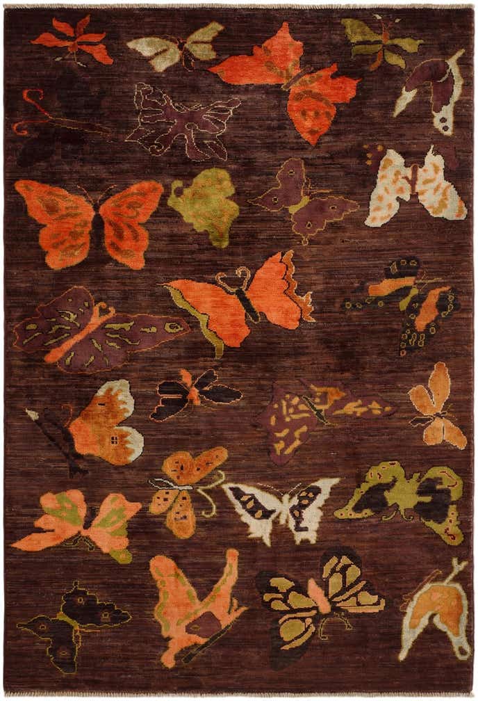 4' 1 x 5' 10 Hand Knotted Modern Ziegler Rug