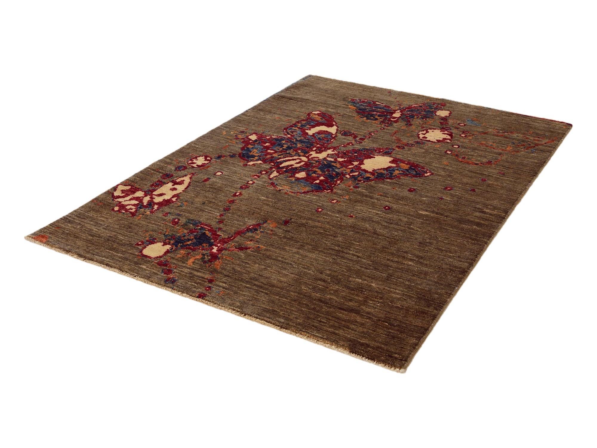 3' 6 x 5' Hand Knotted Modern Ziegler Rug