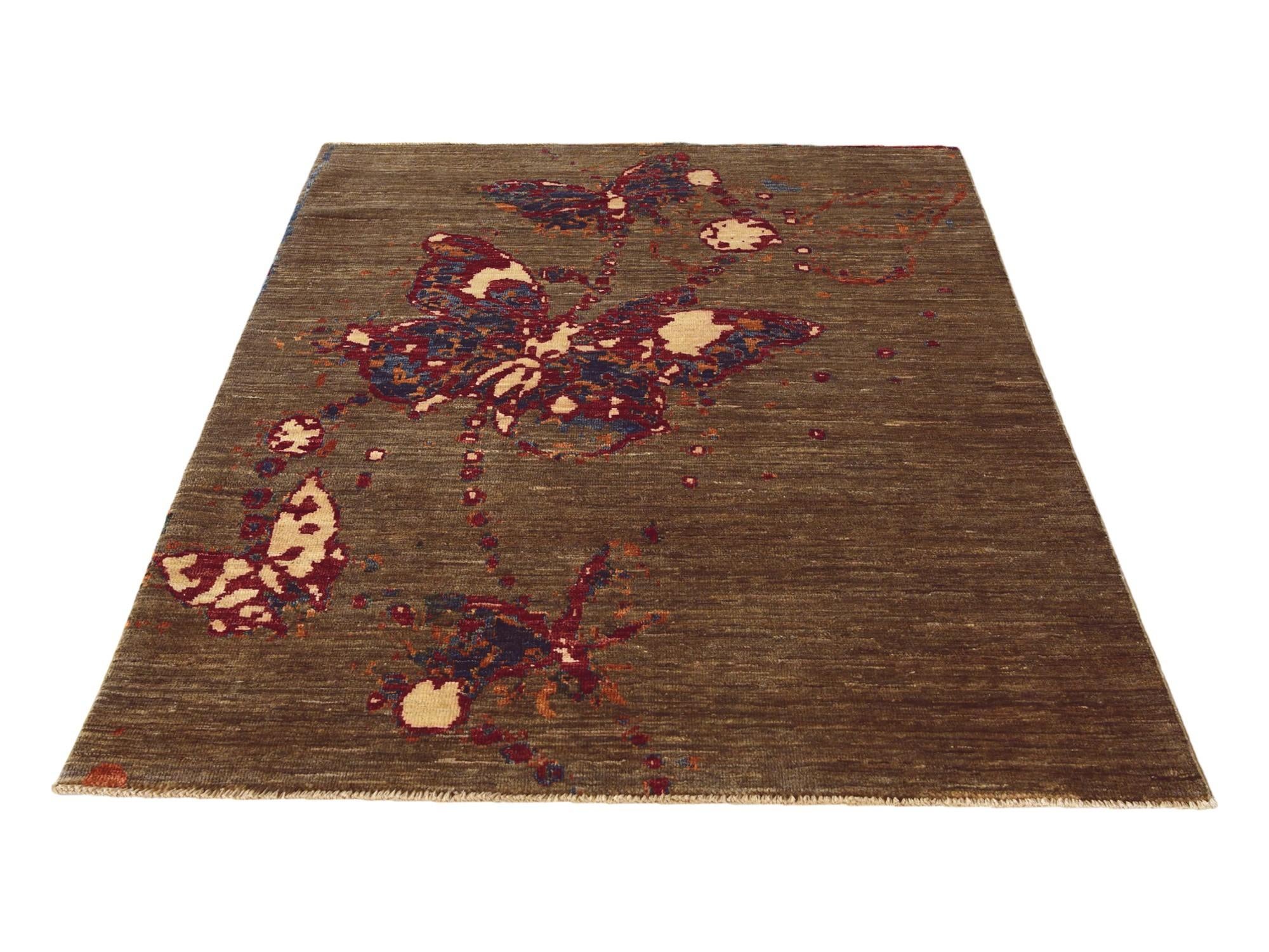 3' 6 x 5' Hand Knotted Modern Ziegler Rug