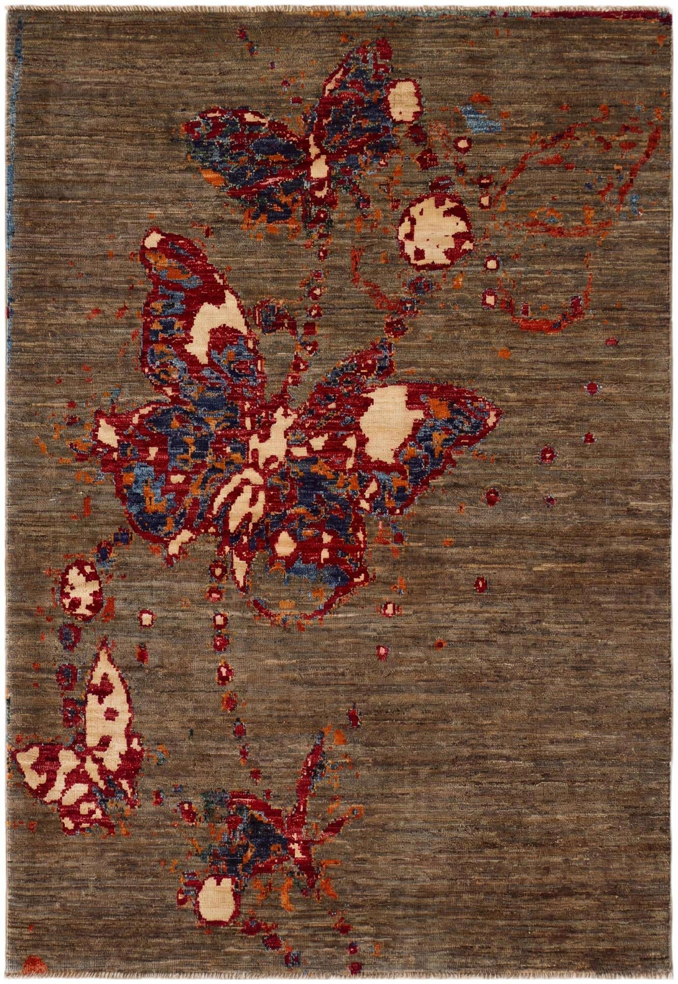 3' 6 x 5' Hand Knotted Modern Ziegler Rug