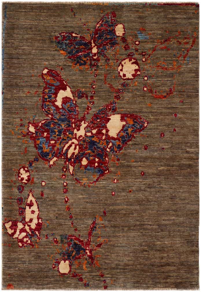 3' 6 x 5' Hand Knotted Modern Ziegler Rug