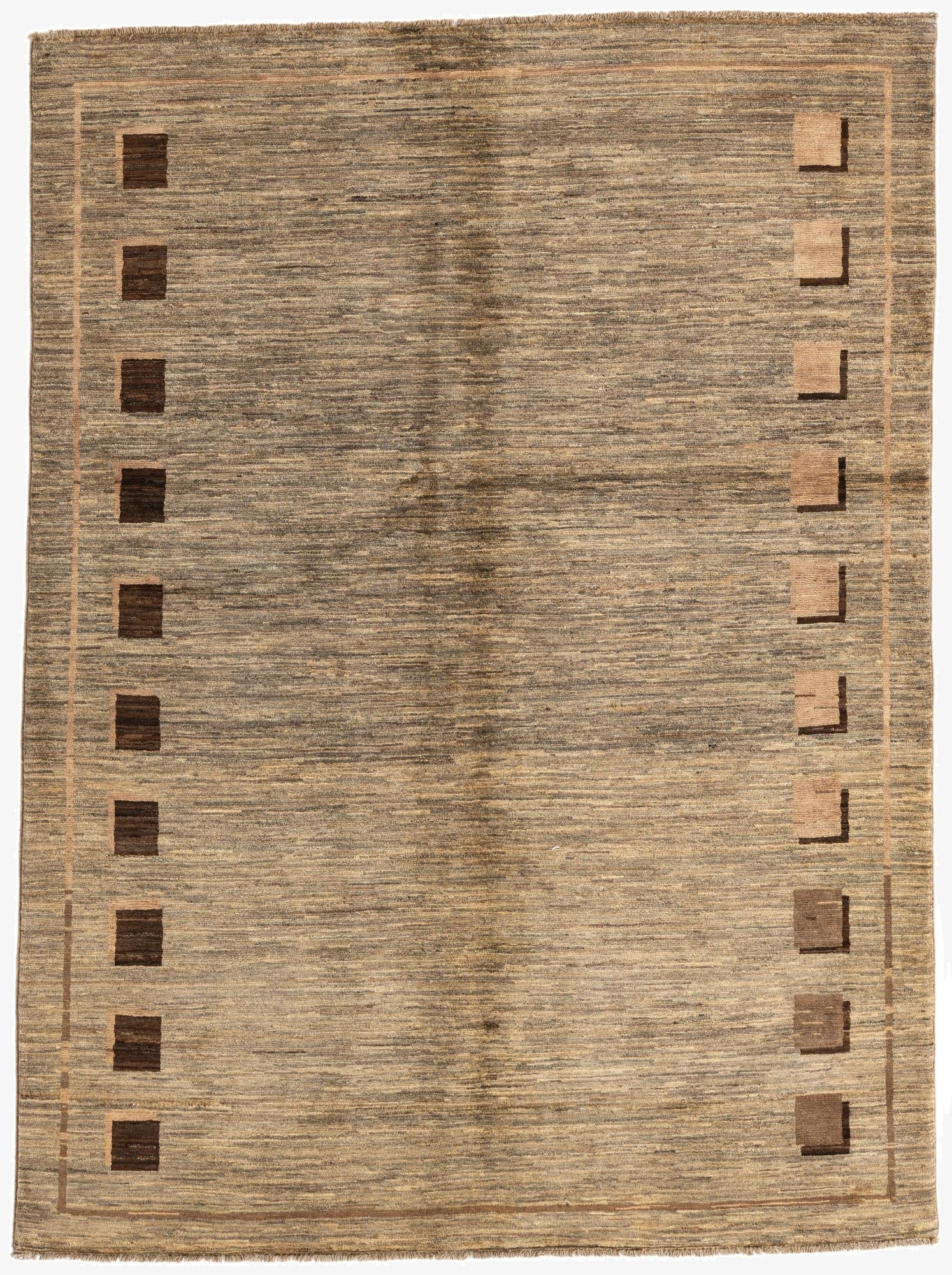4' 9 x 6' 6  Hand Knotted Modern Ziegler Rug