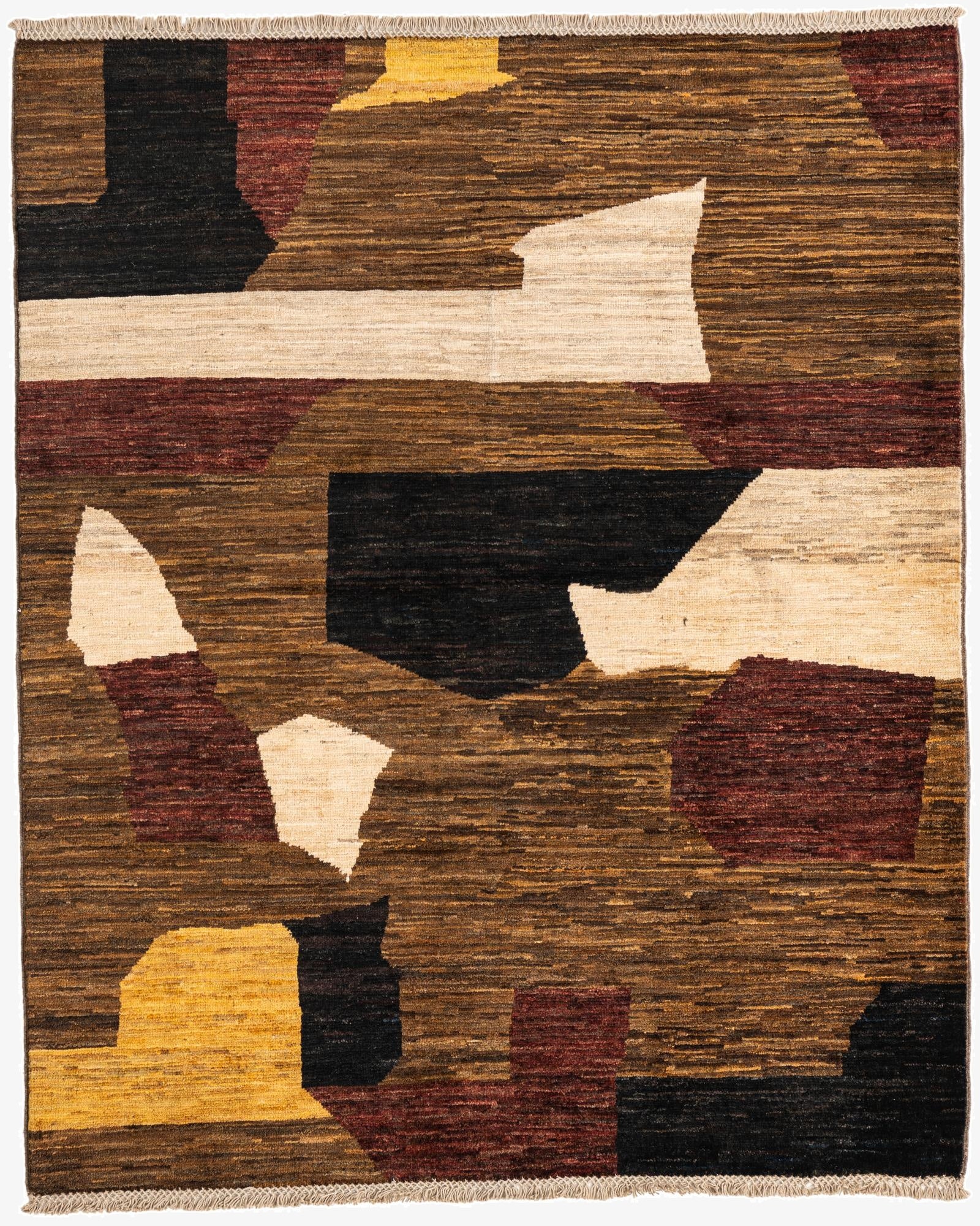 4' 3 x 5' 2  Hand Knotted Modern Ziegler Wool Rug