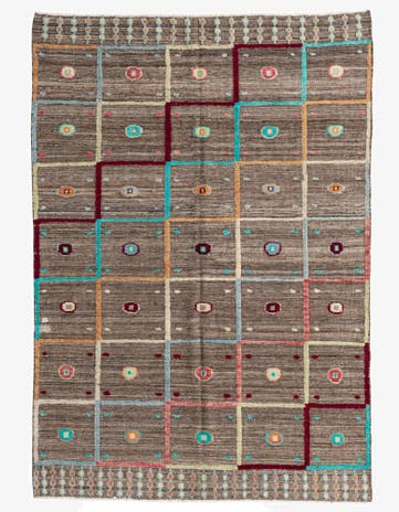 5' 6 x 8' Hand Knotted Modern Ziegler Wool Rug