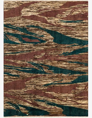 5' 9 x 7' 10 Hand Knotted Modern Ziegler Rug