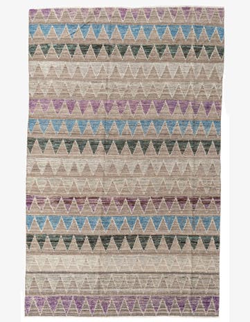 6' 4 x 10' Hand Knotted Modern Ziegler Wool Rug