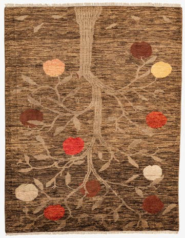 5' 3 x 6' 9 Hand Knotted Modern Ziegler Wool Rug