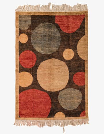 4' x 6' Hand Knotted Modern Ziegler Rug