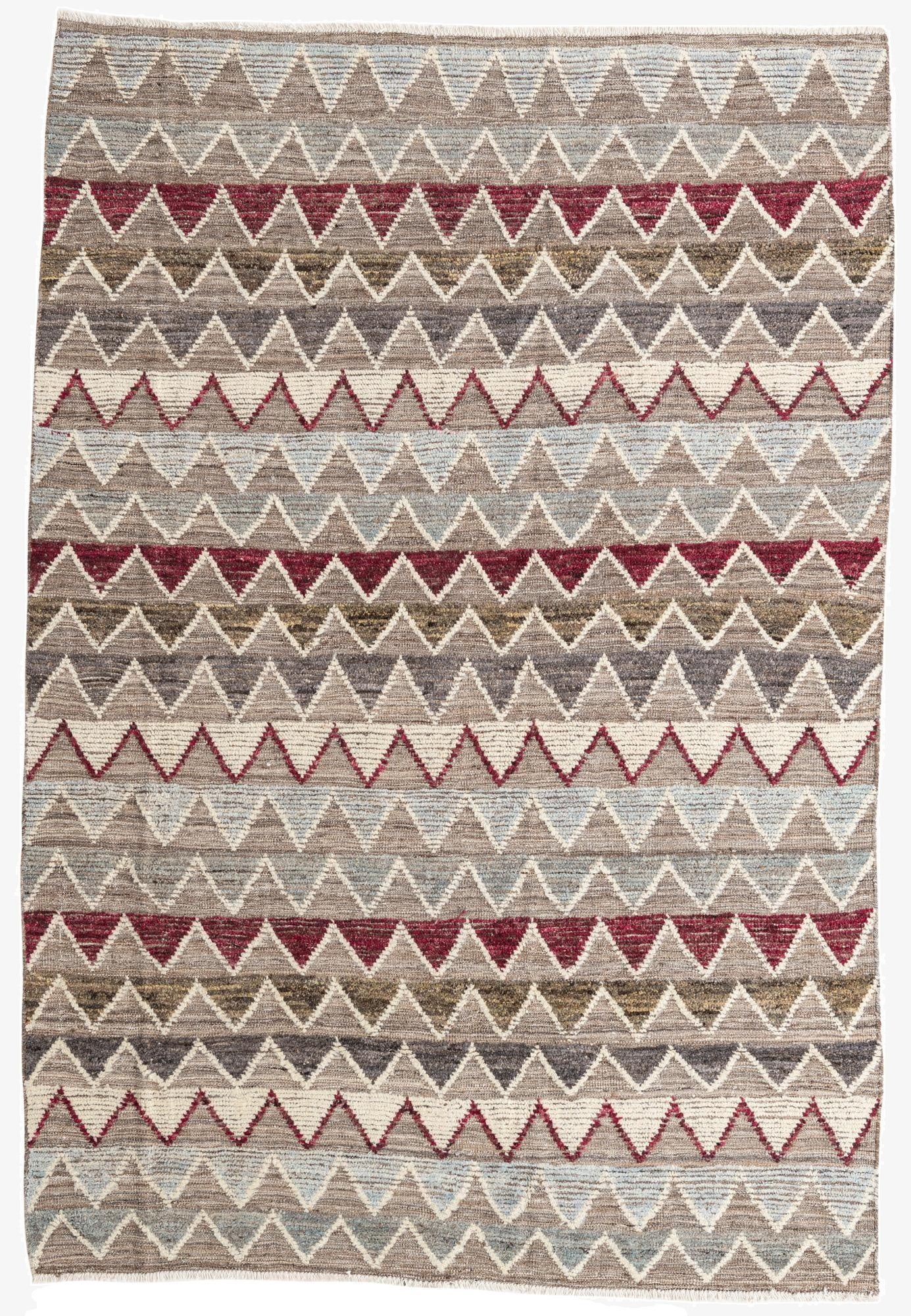 6' 8 x 9' 8  Hand Knotted Modern Ziegler Wool Rug