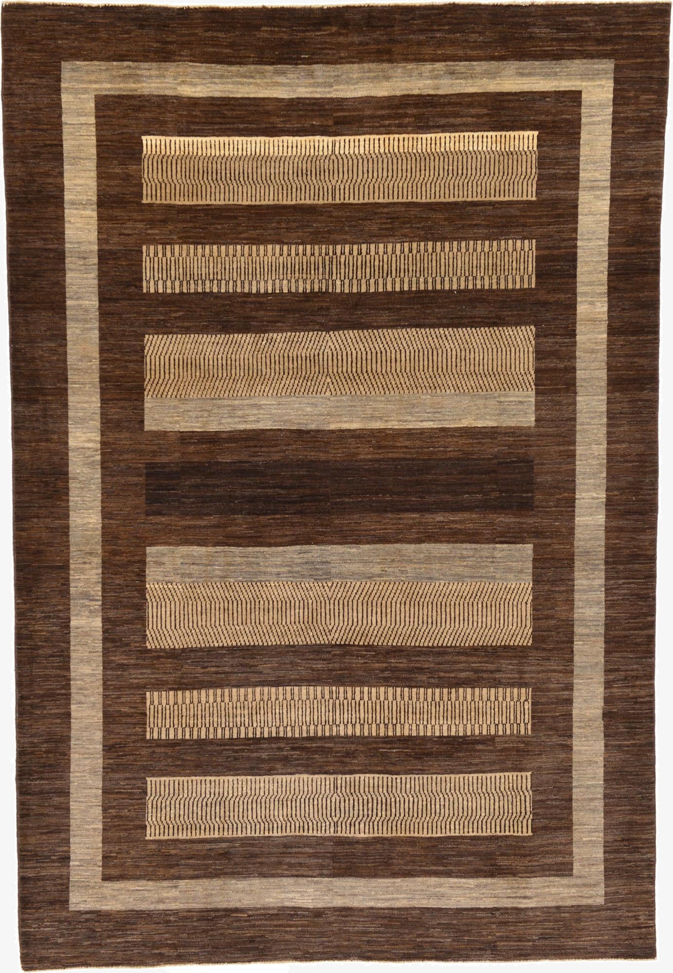 6' 7 x 9' 9  Hand Knotted Modern Ziegler Rug