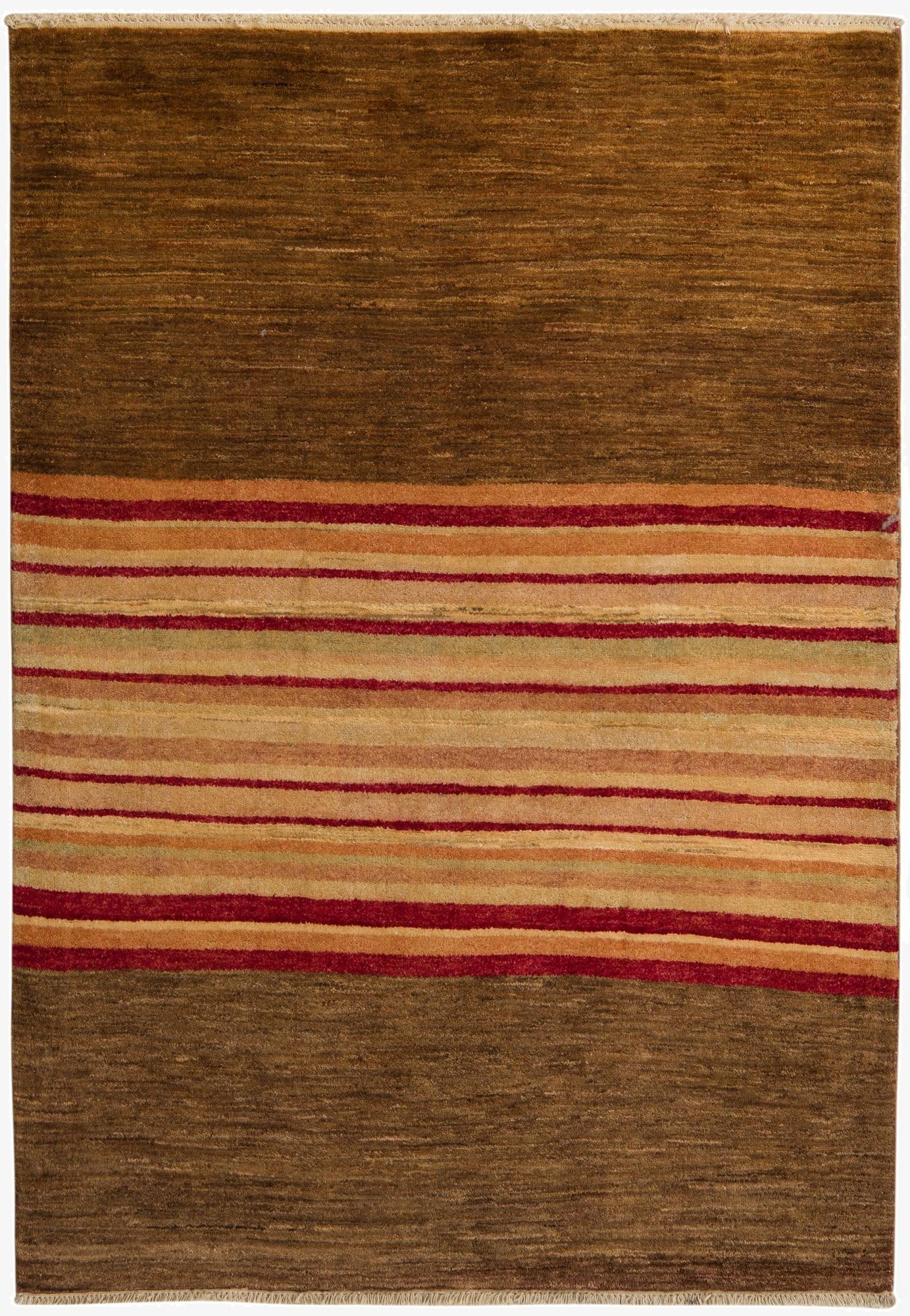 4' 3 x 6' 1  Hand Knotted Modern Ziegler Wool Rug