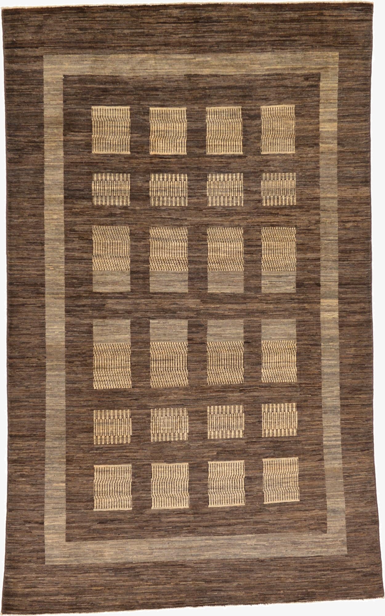 5' 8 x 9' 3  Hand Knotted Modern Ziegler Rug
