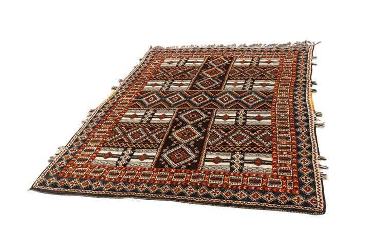 6' 5 x 8' 9 Hand Knotted Moroccan Oriental Wool Rug