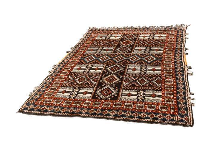 Detail image of 6' 5 x 8' 9 Hand Knotted Moroccan Oriental Wool Rug