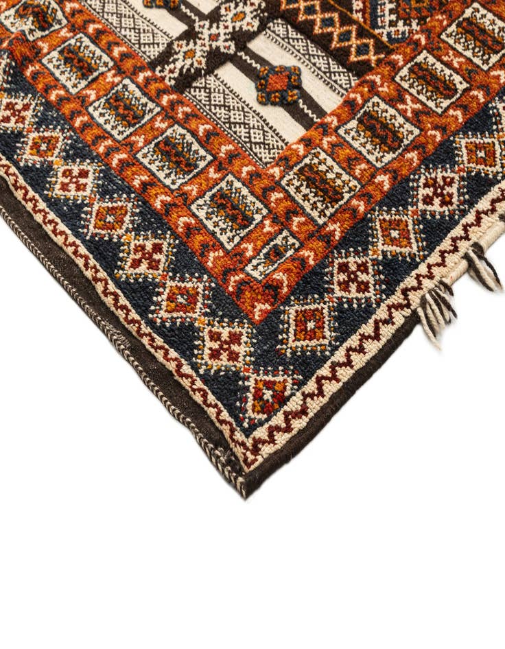 Detail image of 6' 5 x 8' 9  Hand Knotted Moroccan Oriental Wool Rug