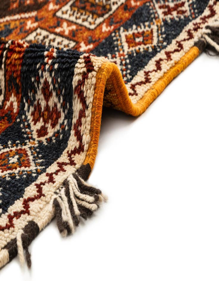 Detail image of 6' 5 x 8' 9  Hand Knotted Moroccan Oriental Wool Rug