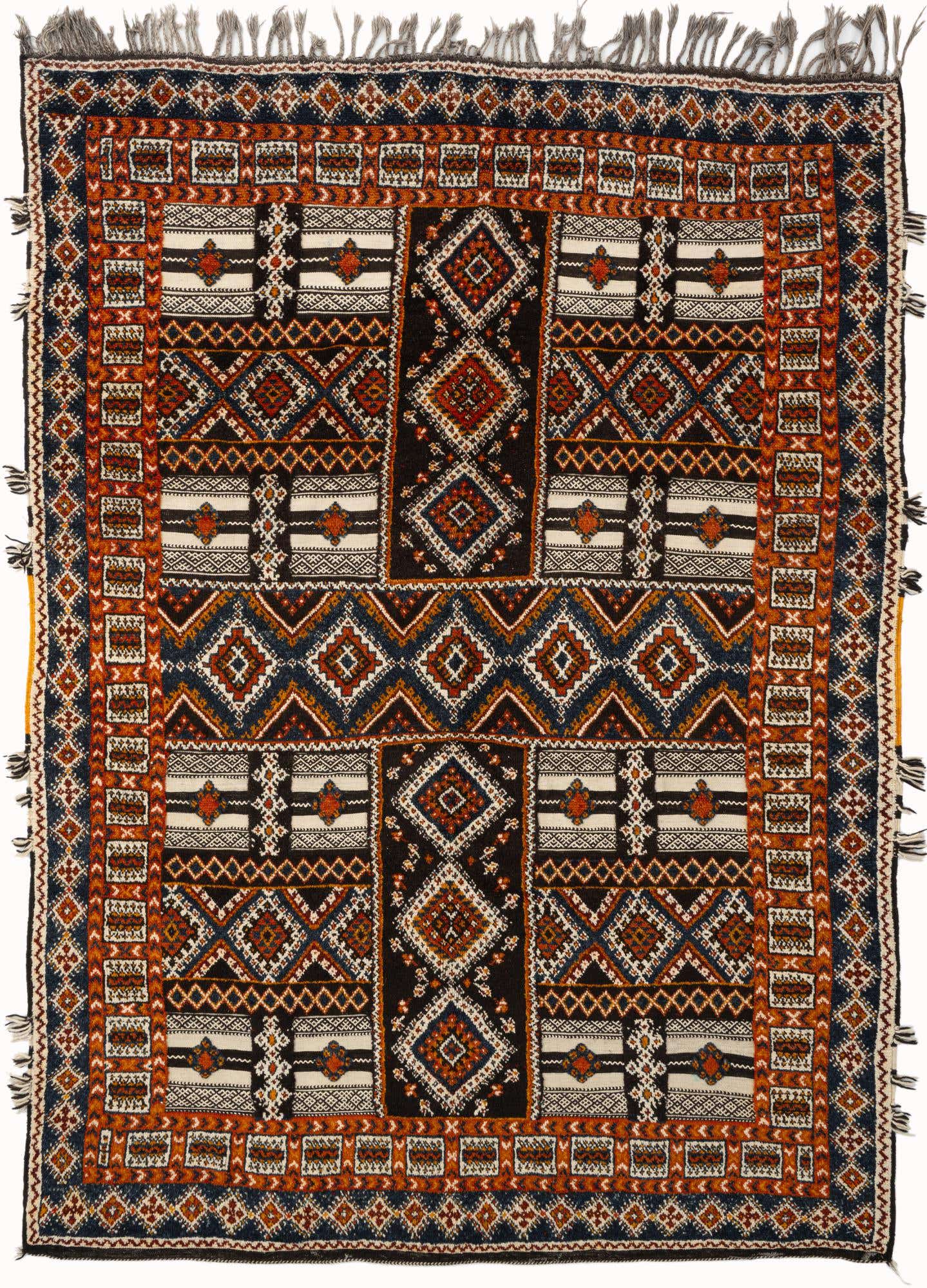 6' 5 x 8' 9 Hand Knotted Moroccan Oriental Wool Rug
