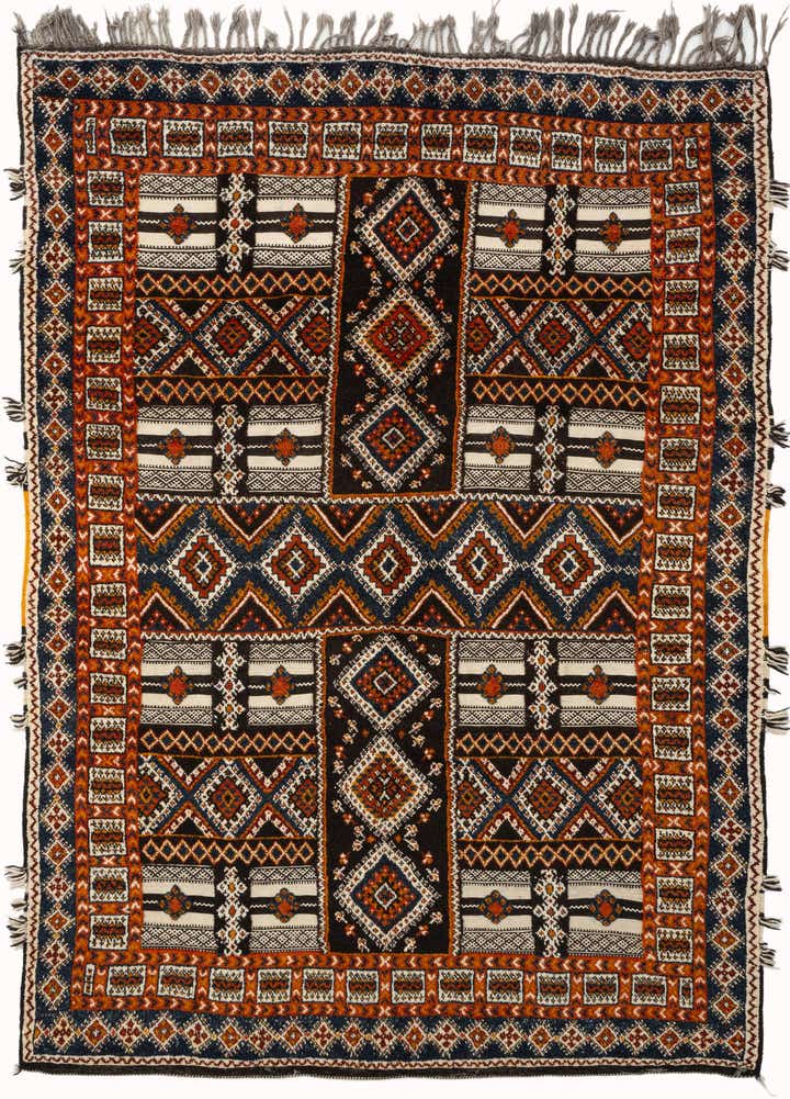 6' 5 x 8' 9 Hand Knotted Moroccan Oriental Wool Rug
