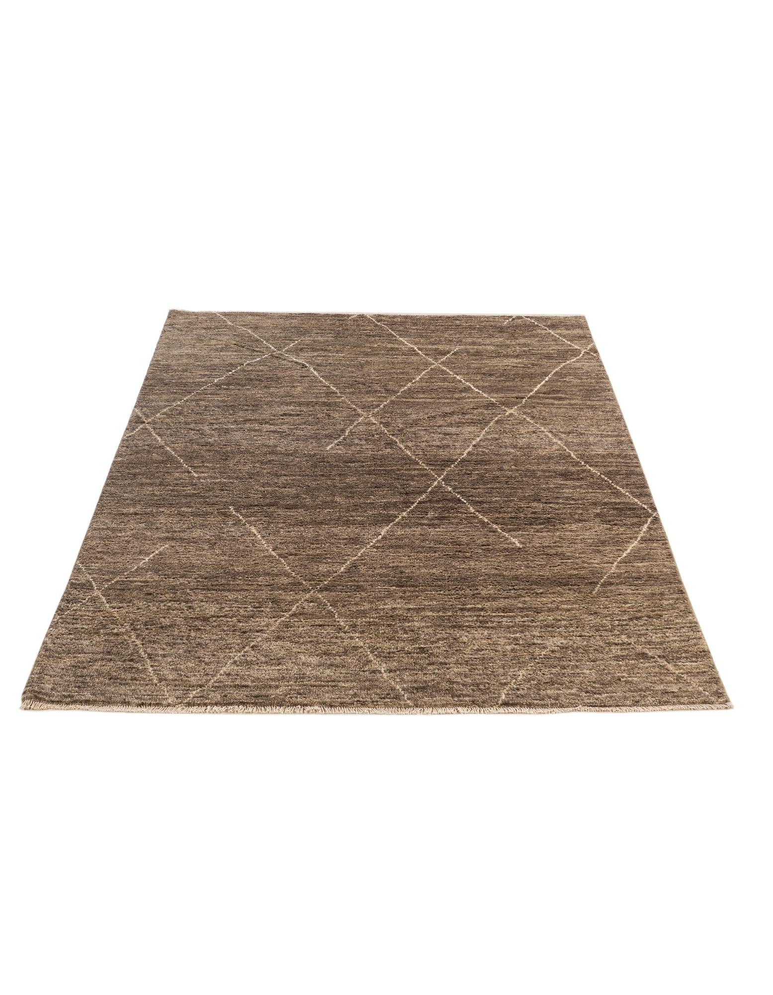 4' 8 x 6' 8 Hand Knotted Moroccan Wool Rug