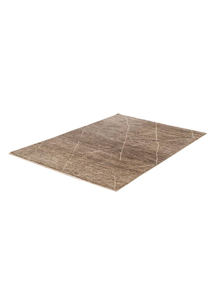 Detail image of 4' 8 x 6' 8 Hand Knotted Moroccan Wool Rug