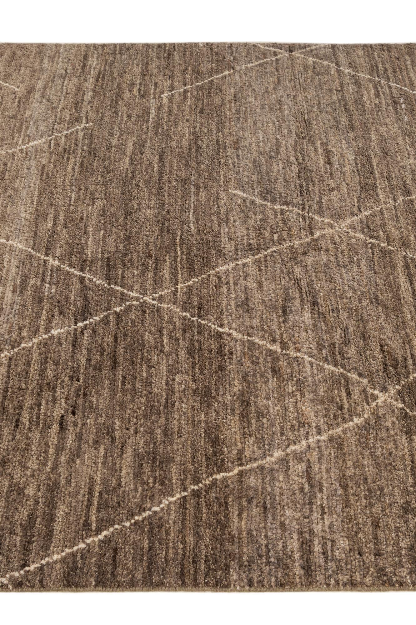 4' 8 x 6' 8 Hand Knotted Moroccan Wool Rug