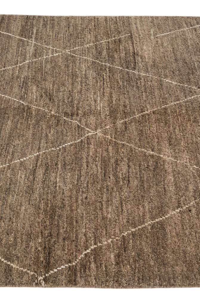 4' 7 x 6' 5 Hand Knotted Moroccan Wool Rug